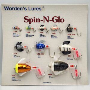 Yakima Bait Spin-N-Glo Show Display Board Sizes Fishing Tackle Lures 422810
